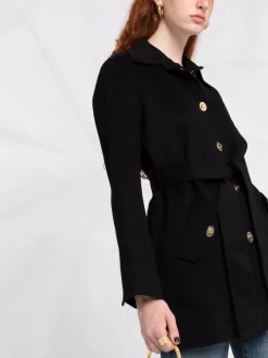 ( Positively Conscious ) Maje Mantel Mit Bindegürtel BLACK 10 ( Positively Conscious ) Maje Mantel Mit Bindegürtel BLACK -Outlet MAJE Store 16984644 34032524 600