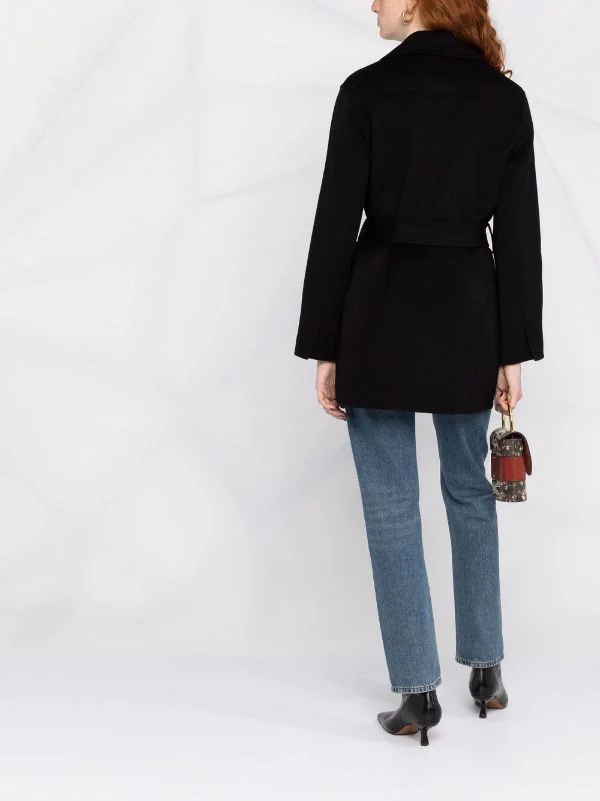 ( Positively Conscious ) Maje Mantel Mit Bindegürtel BLACK 6 ( Positively Conscious ) Maje Mantel Mit Bindegürtel BLACK – Bild 4