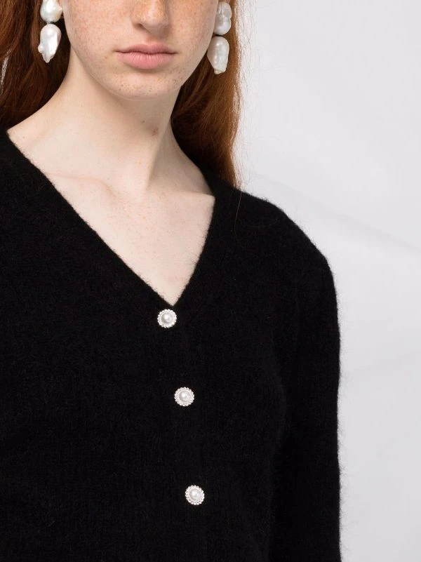 Maje Cardigan Mit Knöpfen BLACK 7 Maje Cardigan Mit Knöpfen BLACK – Bild 5