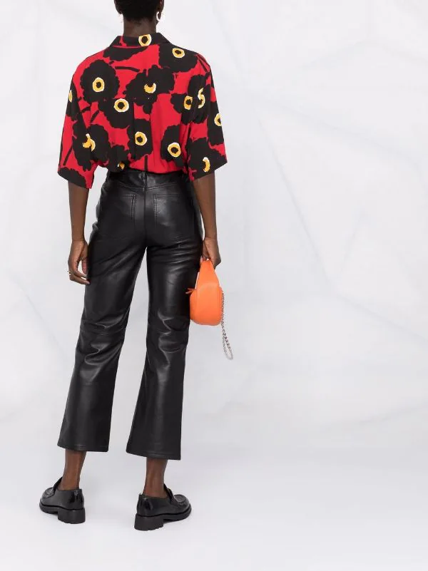 Maje BLACK Lederhose Mit Hohem Bund Damen 6 Maje BLACK Lederhose Mit Hohem Bund Damen – Bild 4