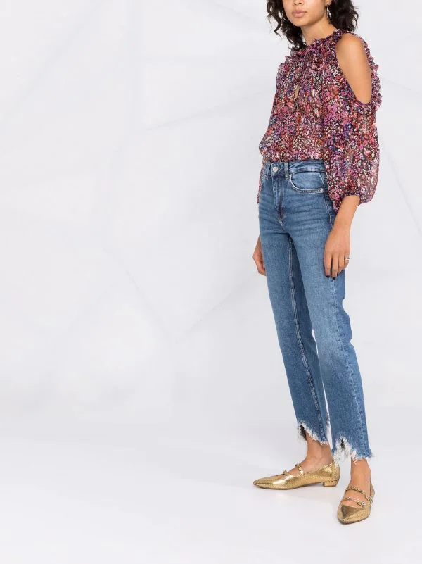 ( Positively Conscious ) Maje Gekürzte Distressed-Jeans Damen 6 ( Positively Conscious ) Maje Gekürzte Distressed-Jeans Damen – Bild 4