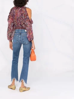 ( Positively Conscious ) Maje Gekürzte Distressed-Jeans Damen 13 ( Positively Conscious ) Maje Gekürzte Distressed-Jeans Damen -Outlet MAJE Store 17172261 35410189 600