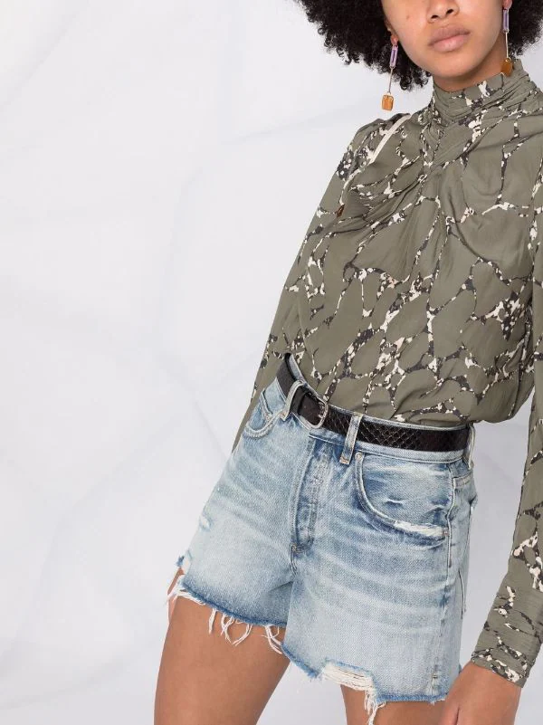 ( Positively Conscious ) Maje Shorts Mit Ausgefranstem Saum Damen 7 ( Positively Conscious ) Maje Shorts Mit Ausgefranstem Saum Damen – Bild 5