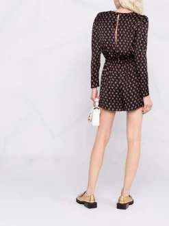 Maje Langärmeliger Playsuit Little Black M Monogramme -Outlet MAJE Store 17184814 35890636 600