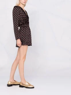 Maje Langärmeliger Playsuit Little Black M Monogramme -Outlet MAJE Store 17184814 35890656 600