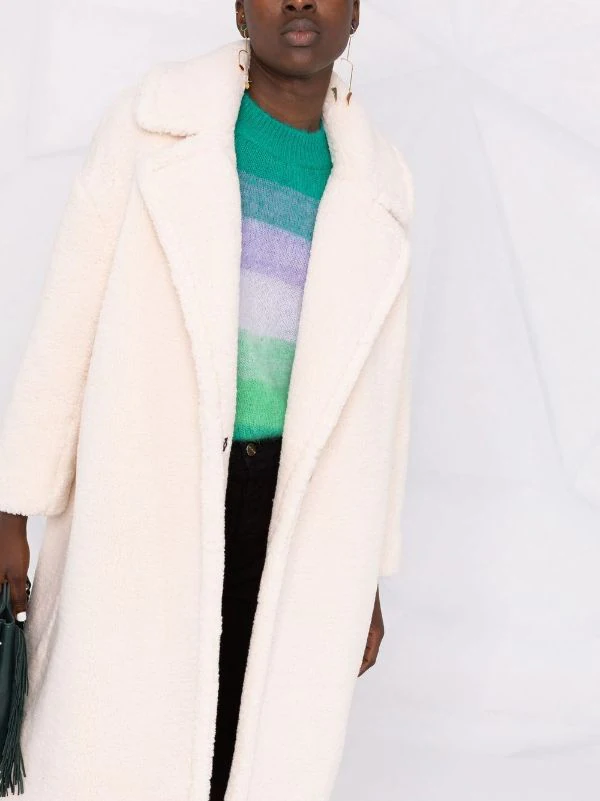 Maje Ecru Teddy-Mantel Im Oversized-Look Damen 7 Maje Ecru Teddy-Mantel Im Oversized-Look Damen – Bild 5