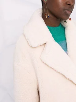 Maje Ecru Teddy-Mantel Im Oversized-Look Damen 10 Maje Ecru Teddy-Mantel Im Oversized-Look Damen -Outlet MAJE Store 17184841 34883188 600