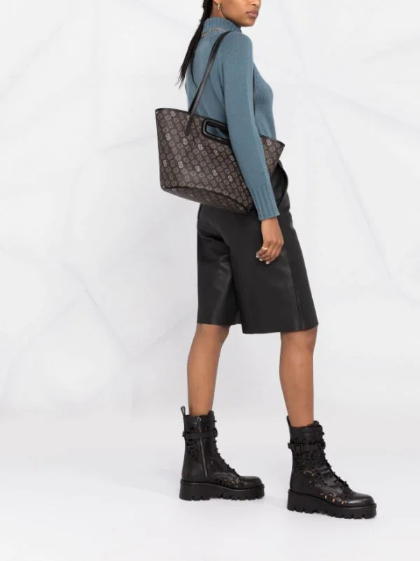 Maje 0048 MARRON Shopper Mit Monogramm-Print Damen 4 Maje 0048 MARRON Shopper Mit Monogramm-Print Damen – Bild 2