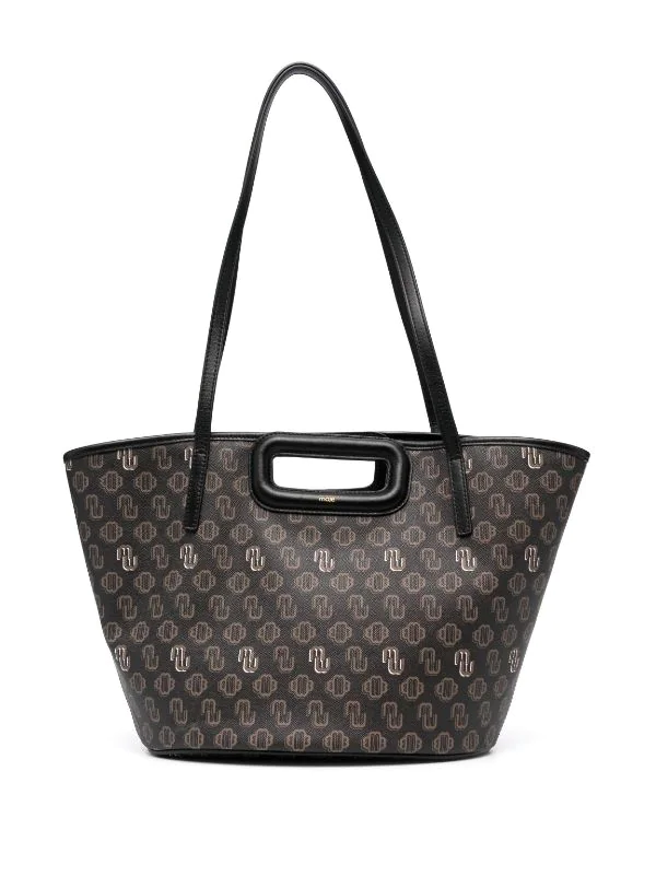 Maje 0048 MARRON Shopper Mit Monogramm-Print Damen 3 Maje 0048 MARRON Shopper Mit Monogramm-Print Damen