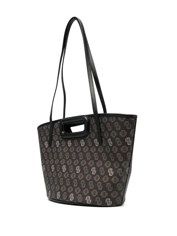 Maje 0048 MARRON Shopper Mit Monogramm-Print Damen 6 Maje 0048 MARRON Shopper Mit Monogramm-Print Damen – Bild 4