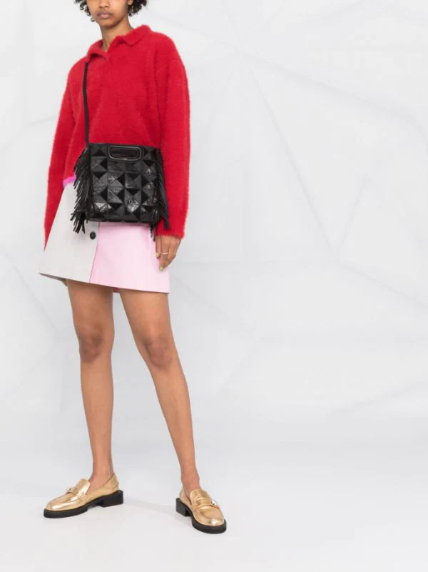 ( Permanente Kollektion ) Maje BLACK Shopper Mit Fransen Damen 4 ( Permanente Kollektion ) Maje BLACK Shopper Mit Fransen Damen – Bild 2