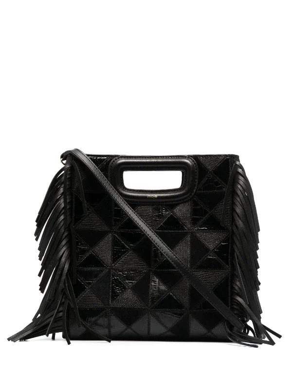 ( Permanente Kollektion ) Maje BLACK Shopper Mit Fransen Damen 3 ( Permanente Kollektion ) Maje BLACK Shopper Mit Fransen Damen