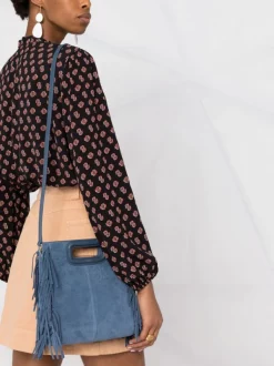 ( Permanente Kollektion ) Maje STEEL BLUE Handtasche Aus Wildleder Damen -Outlet MAJE Store 17185890 5fe31a88 5611 47cf 9926 0739b384132f 600