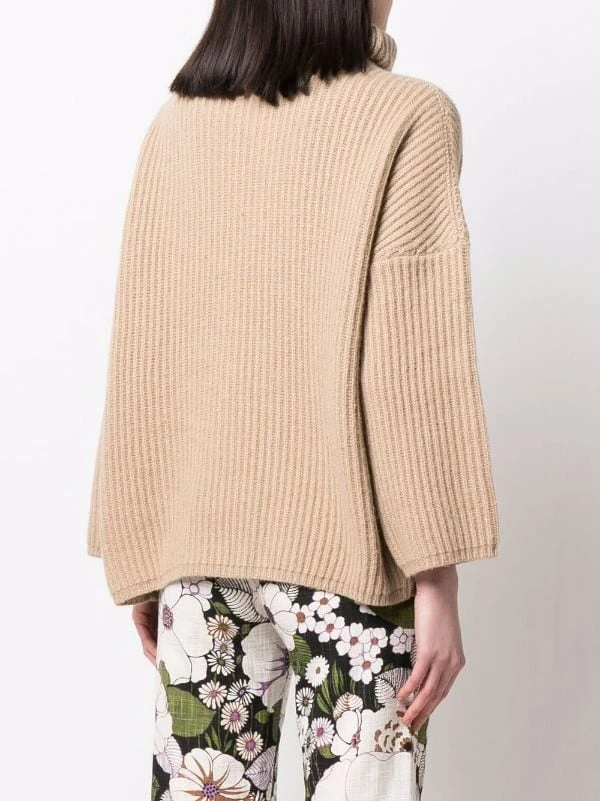 Maje Gerippter Rollkragenpullover CAMEL 6 Maje Gerippter Rollkragenpullover CAMEL – Bild 4