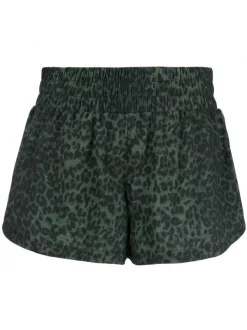 ( Permanente Kollektion ) Maje Khaki Leopard Print Bermudas Mit Leoparden-Print Damen
