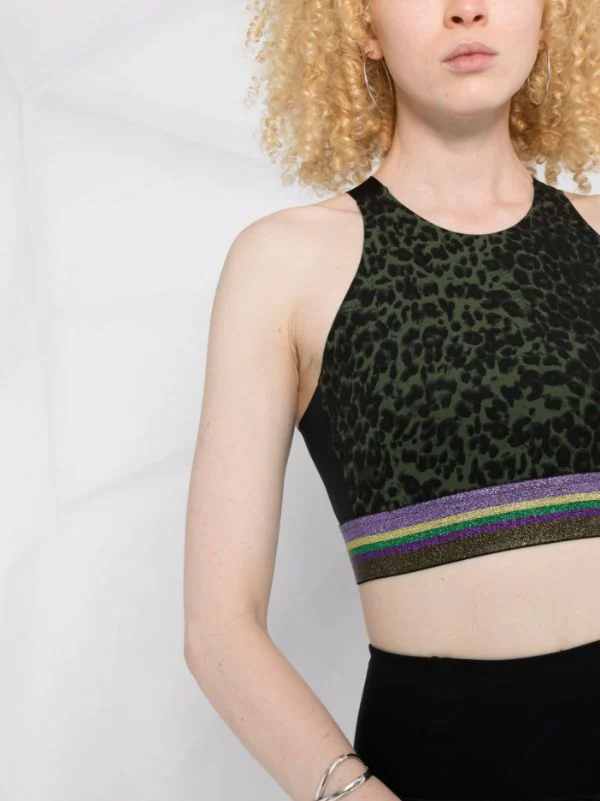 ( Positively Conscious ) Maje Khaki Leopard Print Louna Top Damen 7 ( Positively Conscious ) Maje Khaki Leopard Print Louna Top Damen – Bild 5
