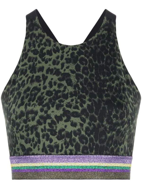 ( Positively Conscious ) Maje Khaki Leopard Print Louna Top Damen 3 ( Positively Conscious ) Maje Khaki Leopard Print Louna Top Damen
