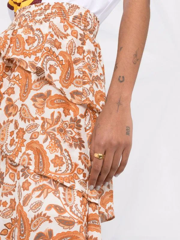 ( Neue Saison ) Maje Asymmetrischer Rock Mit Paisley-Print Damen 5 ( Neue Saison ) Maje Asymmetrischer Rock Mit Paisley-Print Damen – Bild 3