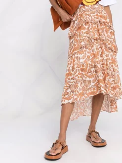 ( Neue Saison ) Maje Asymmetrischer Rock Mit Paisley-Print Damen 12 ( Neue Saison ) Maje Asymmetrischer Rock Mit Paisley-Print Damen -Outlet MAJE Store 17558727 36922879 600