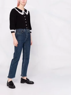 ( Neue Saison ) Maje Cardigan Mit Spitze Black -Outlet MAJE Store 17558742 37669512 600