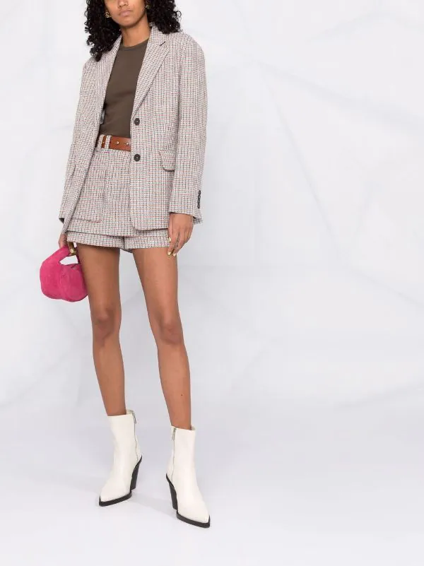 ( Neue Saison ) Maje Karierter Blazer Damen 4 ( Neue Saison ) Maje Karierter Blazer Damen – Bild 2