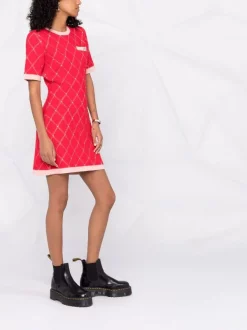 ( Exklusiv ) Maje Kleid Mit Rautenmuster 0515 Red 13 ( Exklusiv ) Maje Kleid Mit Rautenmuster 0515 Red -Outlet MAJE Store 17558746 36757496 600