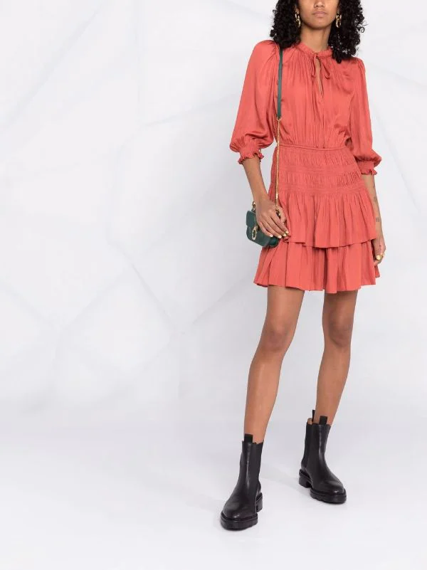 ( Neue Saison ) Maje Radji Minikleid Terracota 4 ( Neue Saison ) Maje Radji Minikleid Terracota – Bild 2