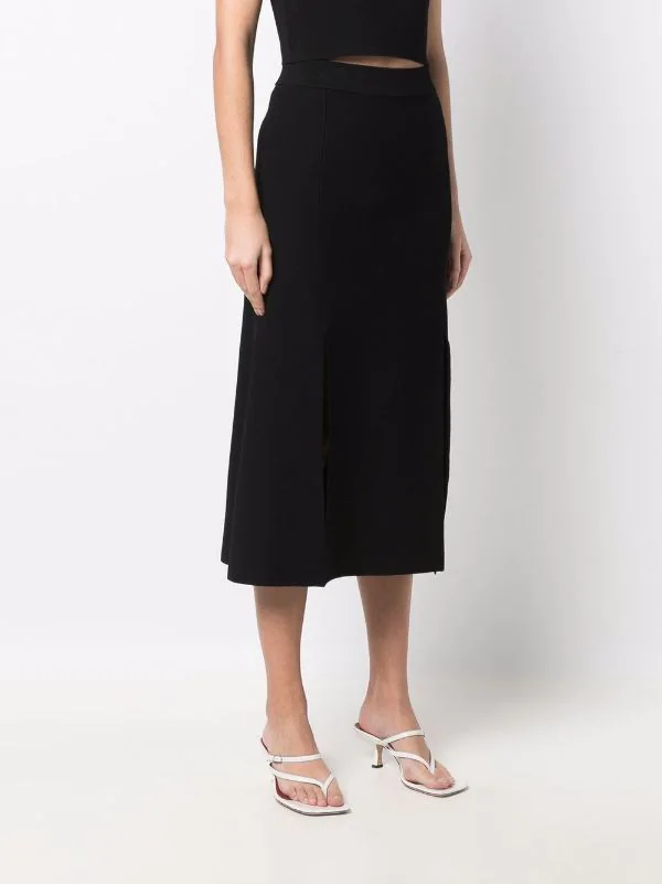 ( Neue Saison ) Maje Midirock Mit Schlitz Black 5 ( Neue Saison ) Maje Midirock Mit Schlitz Black – Bild 3