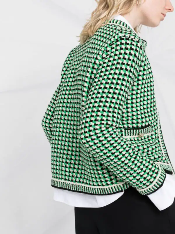 ( Neue Saison ) Maje Cardigan Mit Geometrischem Muster 09 GREEN 5 ( Neue Saison ) Maje Cardigan Mit Geometrischem Muster 09 GREEN – Bild 3