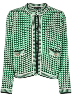 ( Neue Saison ) Maje Cardigan Mit Geometrischem Muster 09 GREEN