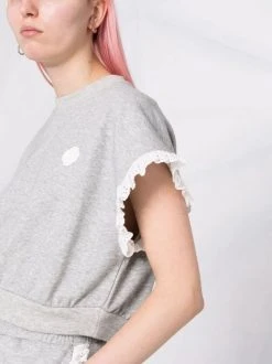 ( Neue Saison ) Maje Oberteil Mit Spitzenborten GREY -Outlet MAJE Store 17558756 37696840 600