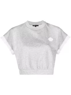 ( Neue Saison ) Maje Oberteil Mit Spitzenborten GREY