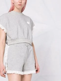 ( Neue Saison ) Maje Oberteil Mit Spitzenborten GREY -Outlet MAJE Store 17558756 37698230 600