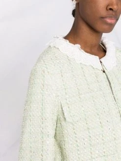 ( Neue Saison ) Maje Kurze Tweed-Jacke VERT CLAIR 10 ( Neue Saison ) Maje Kurze Tweed-Jacke VERT CLAIR -Outlet MAJE Store 17558805 37670836 600