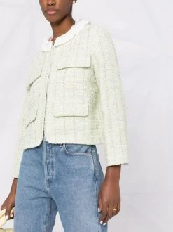 ( Neue Saison ) Maje Kurze Tweed-Jacke VERT CLAIR 12 ( Neue Saison ) Maje Kurze Tweed-Jacke VERT CLAIR -Outlet MAJE Store 17558805 37670844 600