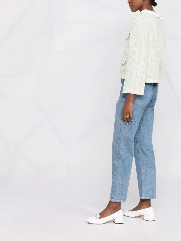 ( Neue Saison ) Maje Kurze Tweed-Jacke VERT CLAIR 6 ( Neue Saison ) Maje Kurze Tweed-Jacke VERT CLAIR – Bild 4