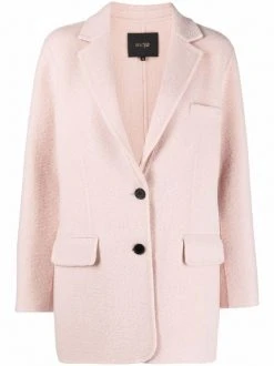 ( Neue Saison ) Maje Einreihiger Kurzmantel ROSE PALE