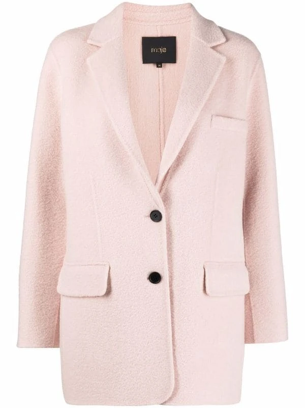 ( Neue Saison ) Maje Einreihiger Kurzmantel ROSE PALE 3 ( Neue Saison ) Maje Einreihiger Kurzmantel ROSE PALE