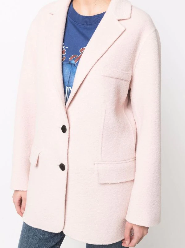 ( Neue Saison ) Maje Einreihiger Kurzmantel ROSE PALE 7 ( Neue Saison ) Maje Einreihiger Kurzmantel ROSE PALE – Bild 5