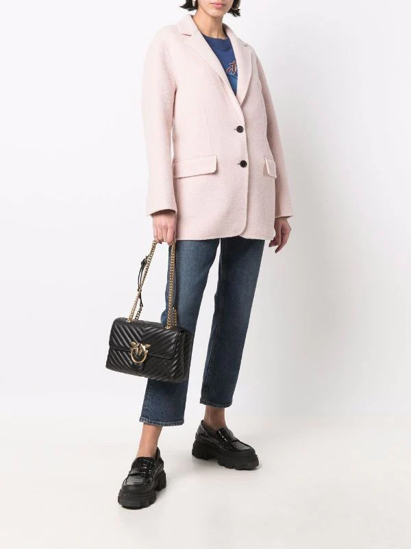 ( Neue Saison ) Maje Einreihiger Kurzmantel ROSE PALE 4 ( Neue Saison ) Maje Einreihiger Kurzmantel ROSE PALE – Bild 2