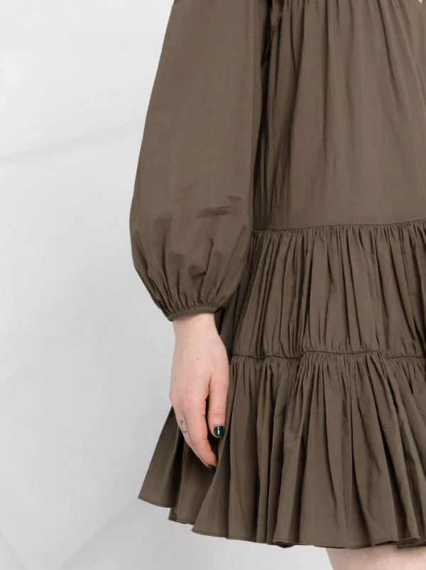 ( Neue Saison ) Maje Kleid Mit Puffärmeln 0020 KHAKI 5 ( Neue Saison ) Maje Kleid Mit Puffärmeln 0020 KHAKI – Bild 3