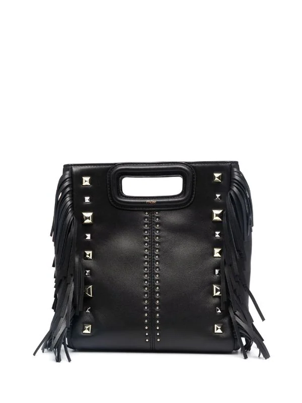 ( Neue Saison ) Maje 2517 BLACK M Clutch Mit Nieten Damen 3 ( Neue Saison ) Maje 2517 BLACK M Clutch Mit Nieten Damen