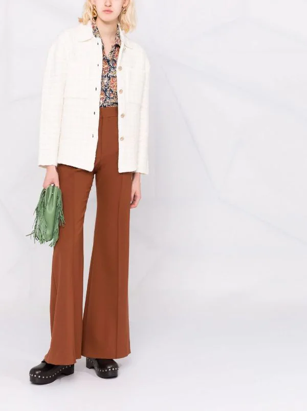 ( Neue Saison ) Maje Hemdjacke Aus Tweed Ecru 4 ( Neue Saison ) Maje Hemdjacke Aus Tweed Ecru – Bild 2