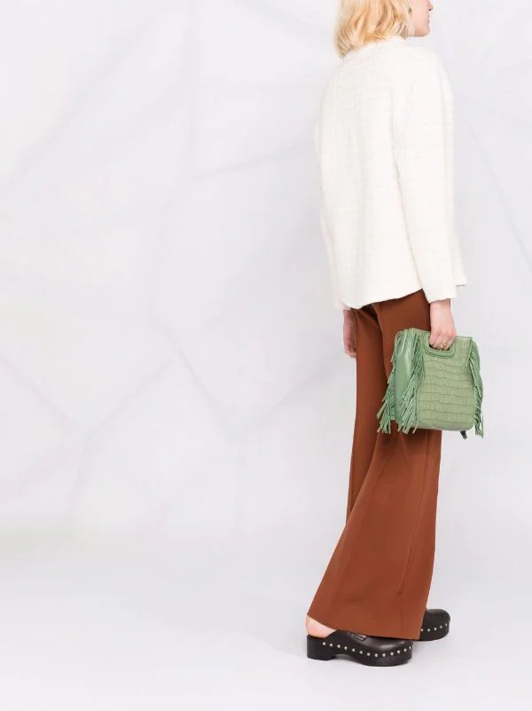 ( Neue Saison ) Maje Hemdjacke Aus Tweed Ecru 6 ( Neue Saison ) Maje Hemdjacke Aus Tweed Ecru – Bild 4