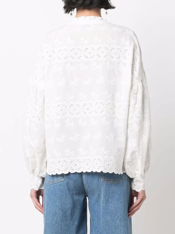 ( Neue Saison ) Maje Hemd Mit Lochstickerei Damen 6 ( Neue Saison ) Maje Hemd Mit Lochstickerei Damen – Bild 4