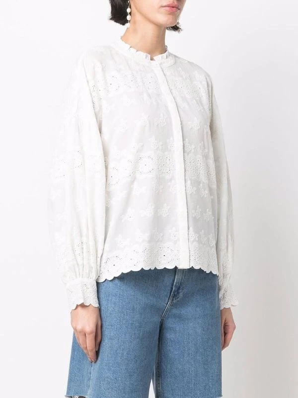 ( Neue Saison ) Maje Hemd Mit Lochstickerei Damen 5 ( Neue Saison ) Maje Hemd Mit Lochstickerei Damen – Bild 3