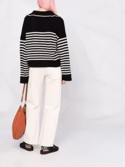 ( Neue Saison ) Maje BLACK / WHITE Kaschmirpullover Mit V-Ausschnitt Damen 13 ( Neue Saison ) Maje BLACK / WHITE Kaschmirpullover Mit V-Ausschnitt Damen -Outlet MAJE Store 17559275 37684287 600