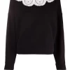 ( Neue Saison ) Maje Sweatshirt Mit Wellenkanten NOIR -Outlet MAJE Store 17559281 37191401 600