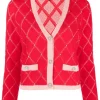 ( Exklusiv ) Maje Cardigan Mit Diamantmuster ROUGE 2 ( Exklusiv ) Maje Cardigan Mit Diamantmuster ROUGE -Outlet MAJE Store 17559294 36944707 600