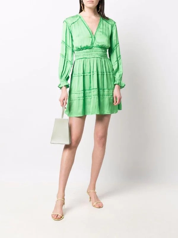 ( Neue Saison ) Maje Kleid Mit Rüschen Damen 4 ( Neue Saison ) Maje Kleid Mit Rüschen Damen – Bild 2